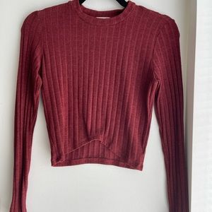 LA HEARTS LONG SLEEVE CROP